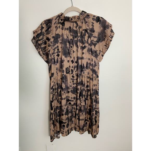 Sofia Brown and tan vneck‎ dress - Picture 4 of 6